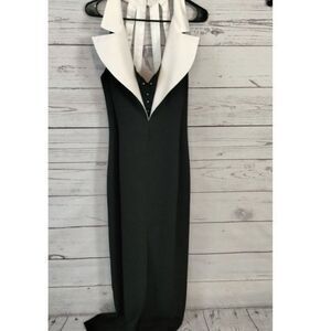 Elegant Black and White Women's Dress
